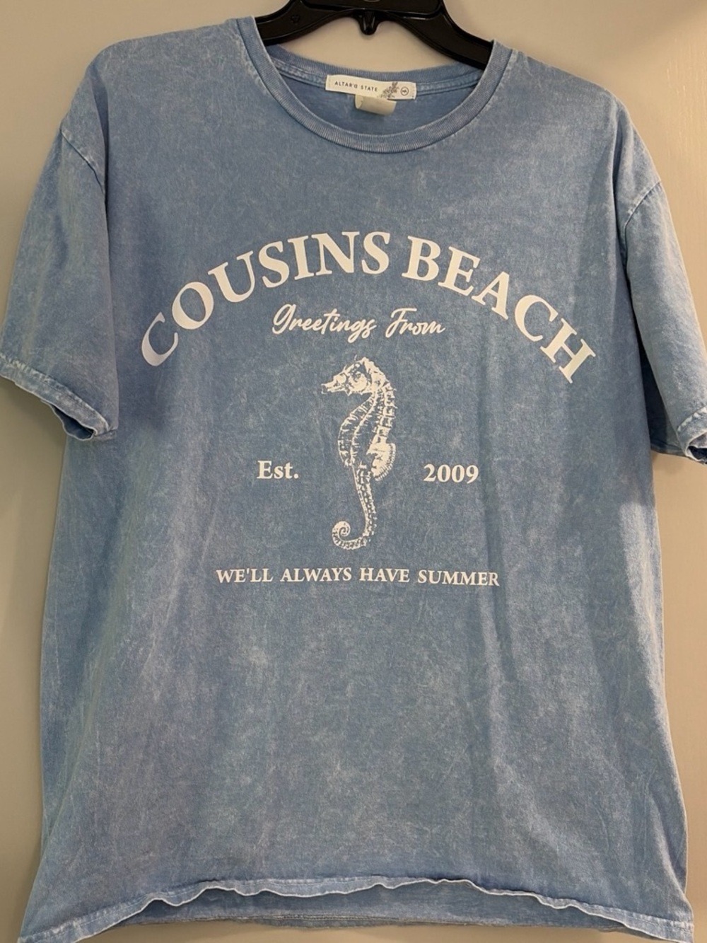 Altar'd State Light Blue 'Cousins Beach' Graphic Tee